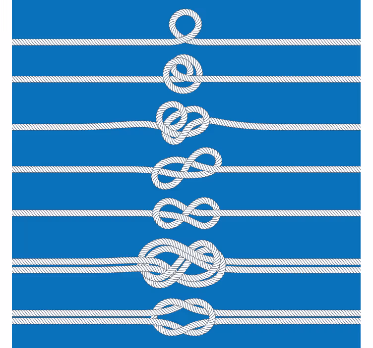 Papel mural azul nudos marineros decorativos - TenVinilo