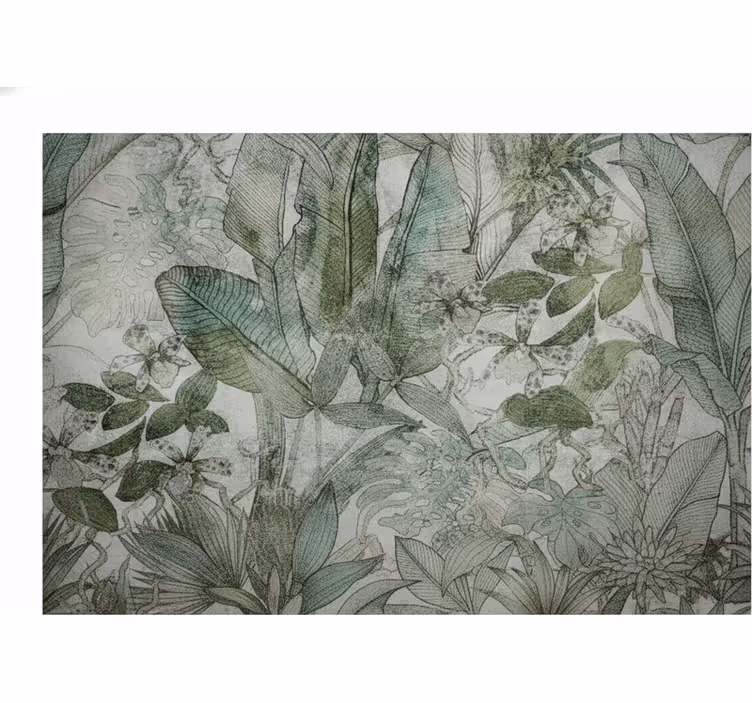 Papel mural naturaleza jardín tropical verde - TenVinilo