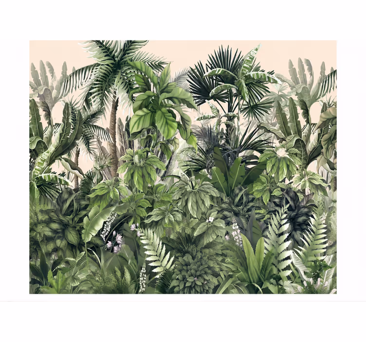 Papel mural naturaleza selva tropical densa - TenVinilo