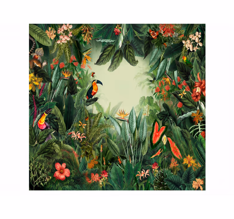Papel mural naturaleza jardín exótico - TenVinilo