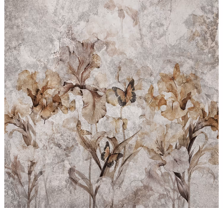 Papel mural naturaleza flores de otoño acogedoras - TenVinilo
