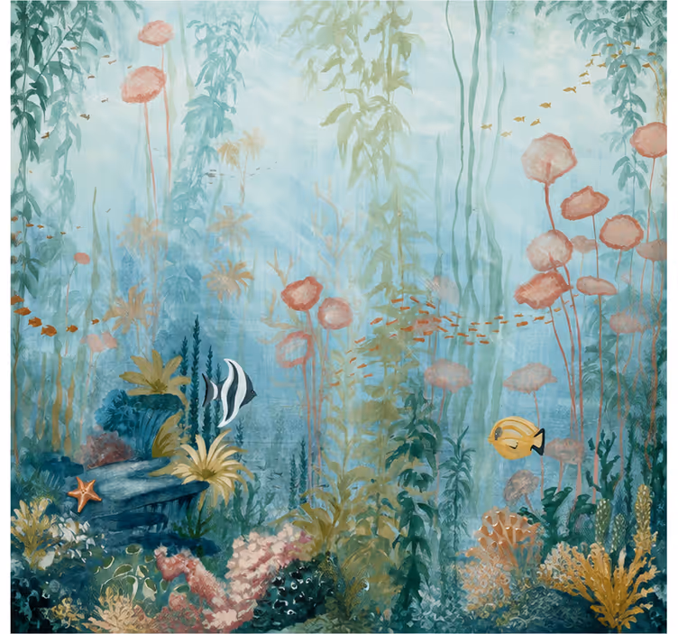 Papel mural mar mundo oceánico - TenVinilo