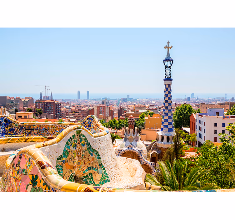 Fotomural de ciudad Barcelona Park Güell - TenVinilo
