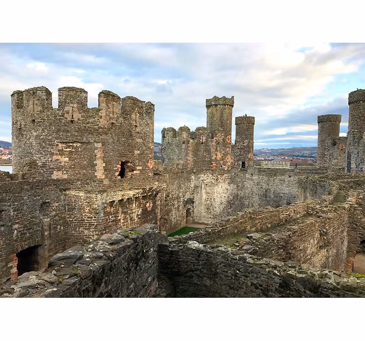 Fotomural ciudad Conwy Castle - TenVinilo