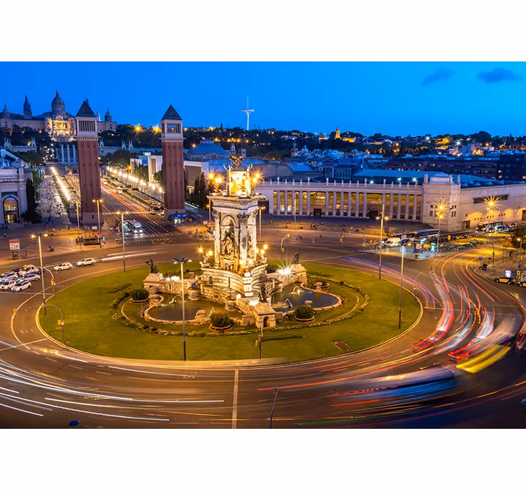Fotomural Barcelona panorámica plaza España - TenVinilo