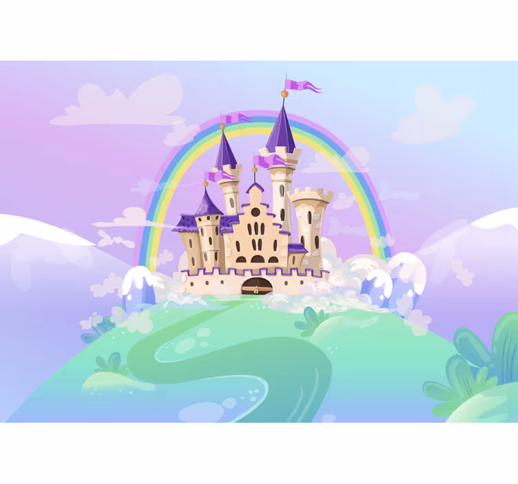 Fotomural infantil castillo de princesa - TenVinilo