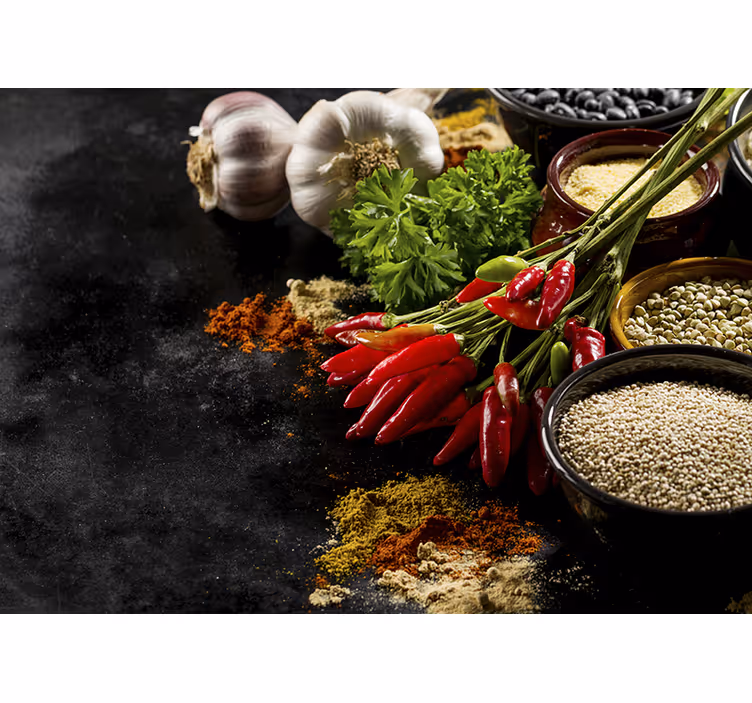 Fotomural 3D de plantas para cocina - TenVinilo