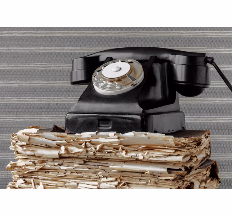 Papel mural vehículos teléfono vintage clásico - TenVinilo
