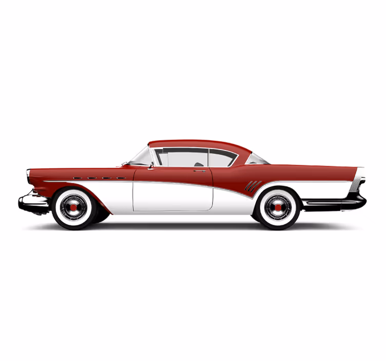Papel mural vehículos perfil de coche clásico - TenVinilo