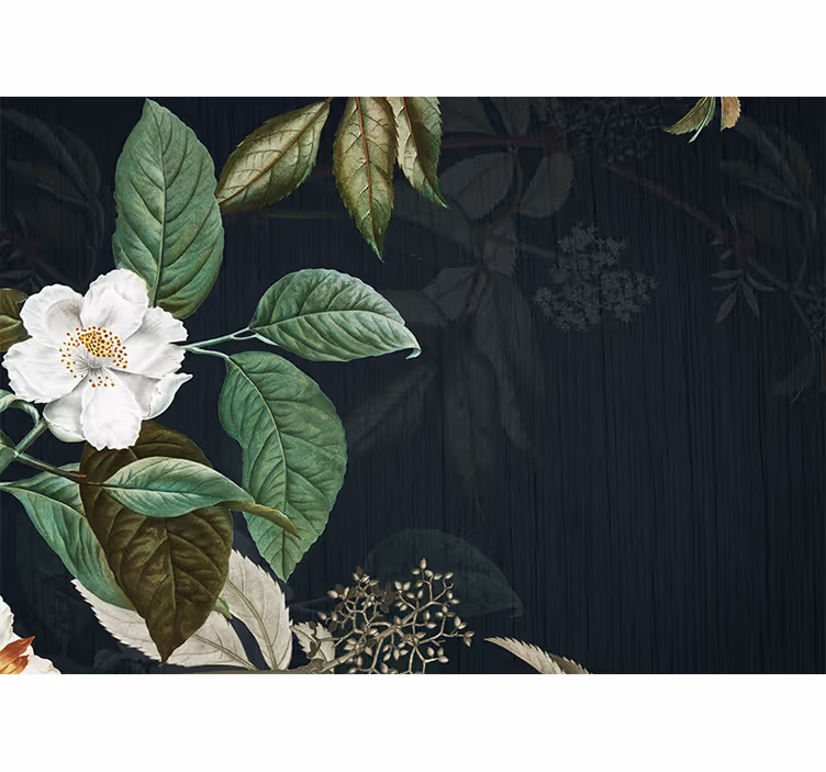 Papel mural flores elegante flor blanca - TenVinilo
