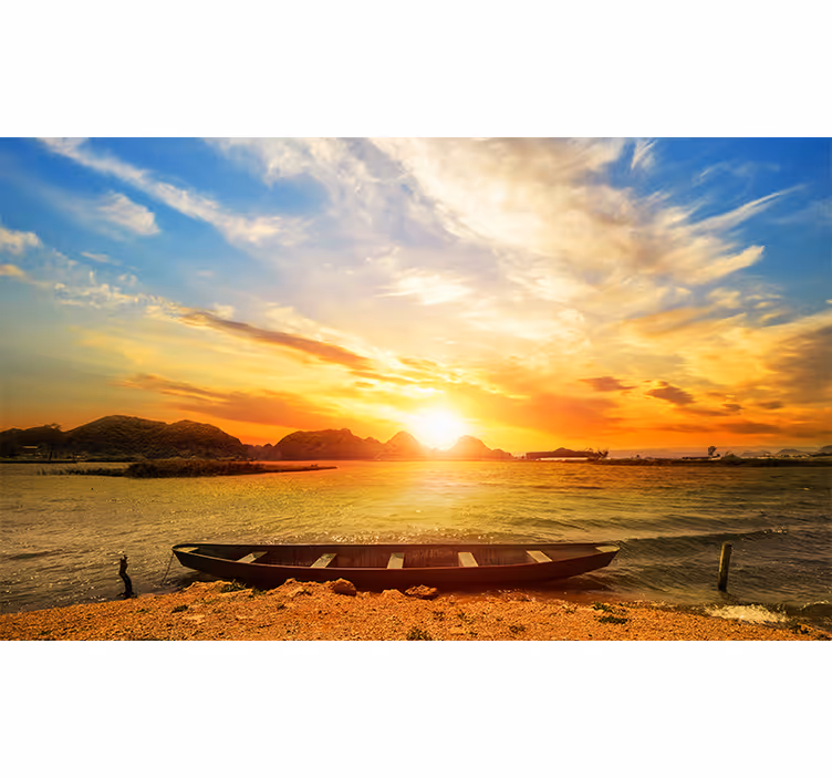 Fotomural mar Paisaje de playa al atardecer - TenVinilo