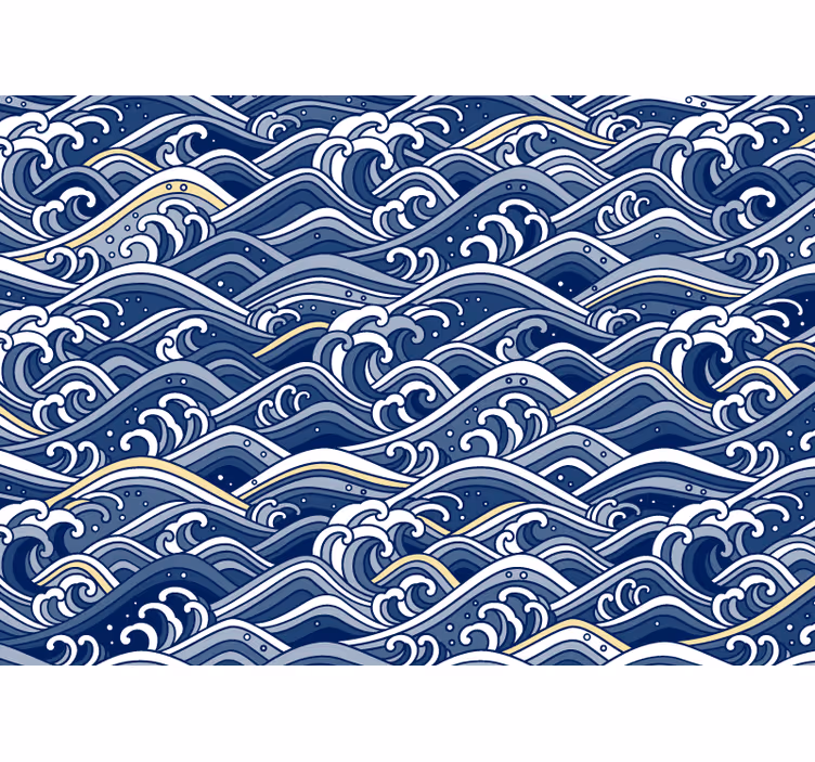 Papel mural mar olas del océano en movimiento - TenVinilo