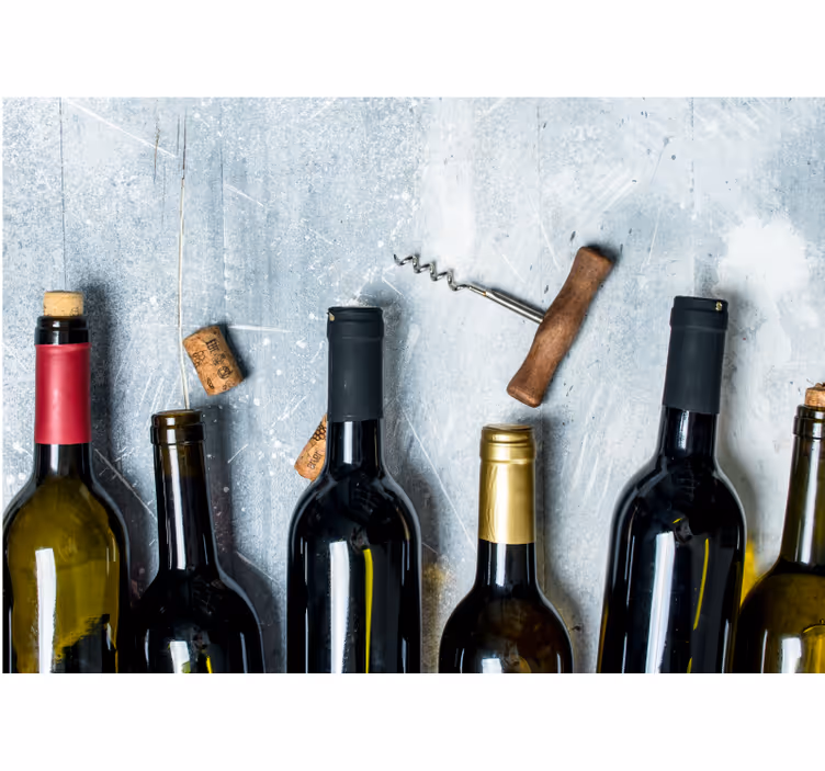 Papel mural música arreglo de botellas de vino - TenVinilo