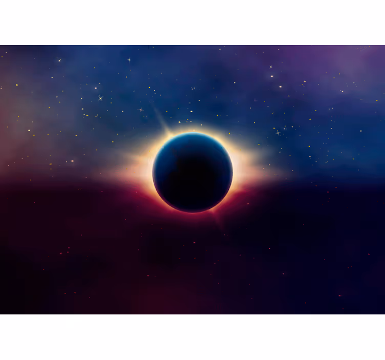 Papel mural espacio presencia de eclipse - TenVinilo