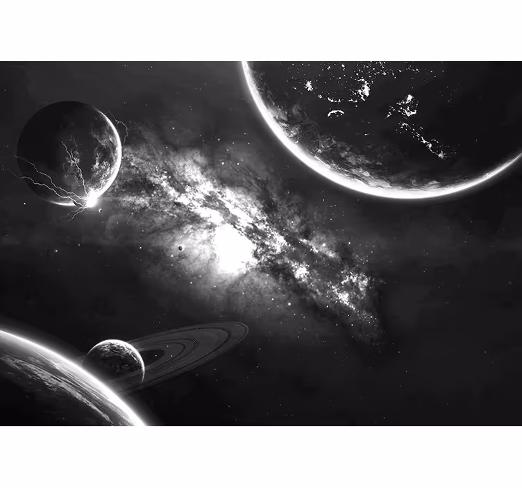 Papel mural espacio exploración de galaxias - TenVinilo