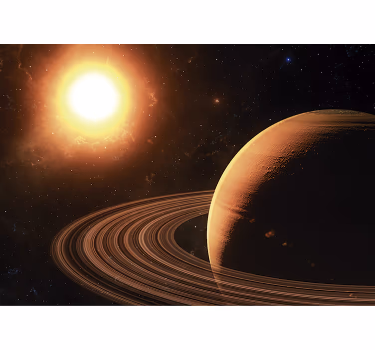 Papel mural espacio escena del sistema planetario - TenVinilo