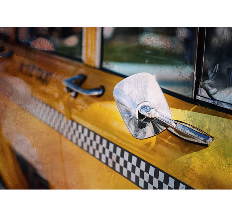 Papel mural new york taxi amarillo icónico - TenVinilo