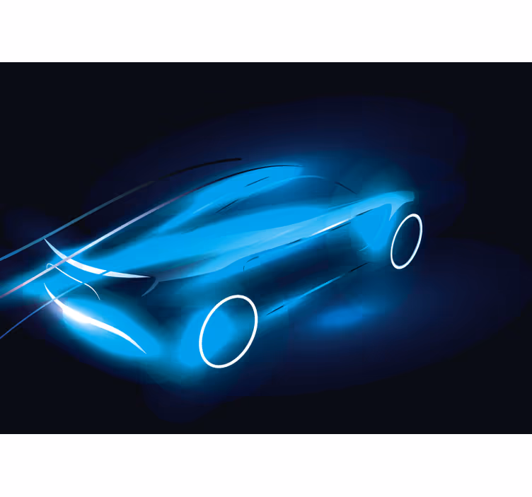 Papel mural vehículos diseño de coche futurista - TenVinilo