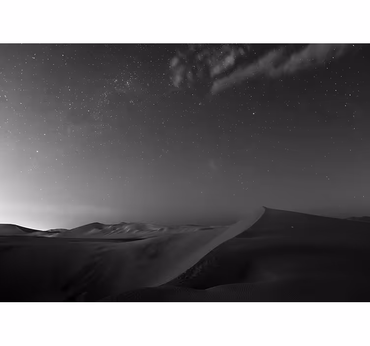Papel mural montaña dunas del desierto nocturno - TenVinilo