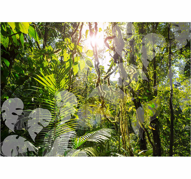 Papel mural naturaleza refugio de exuberante vegetación - TenVinilo