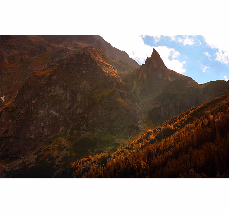 Papel mural paisajes cumbres de montañas grandiosas - TenVinilo