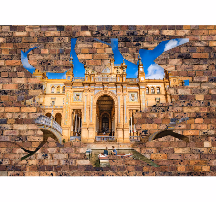 Papel mural ciudades esplendor arquitectónico de sevilla - TenVinilo