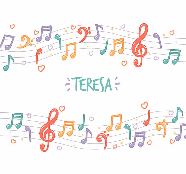 Papel mural música notas musicales melodiosas - TenVinilo