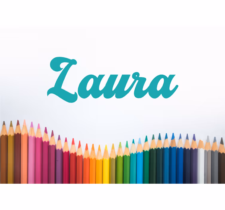 Papel mural personalizable nombre en cursiva - TenVinilo