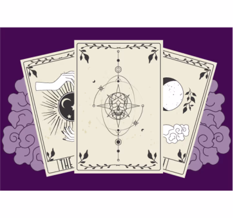 Papel mural frases resumen de la carta del tarot - TenVinilo