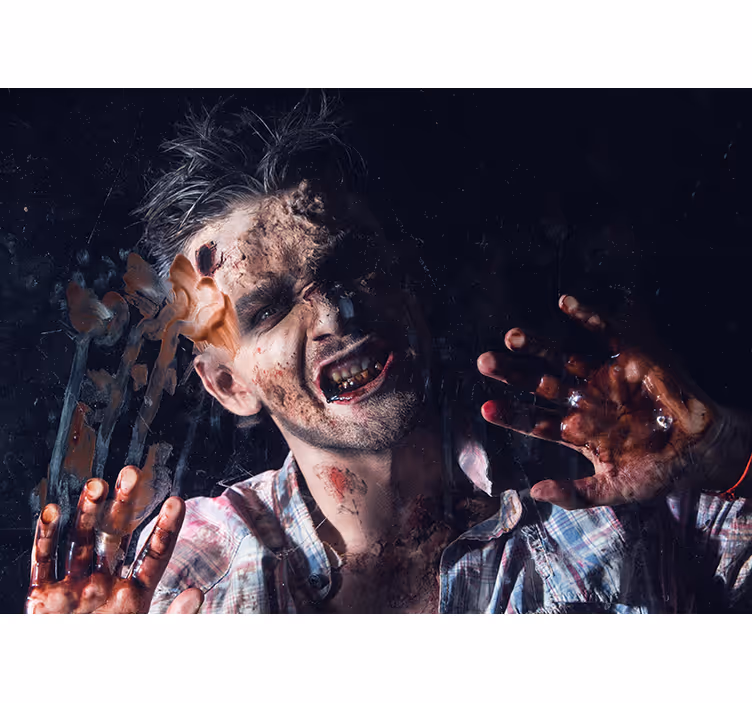 Papel mural Halloween retrato de terror zombi - TenVinilo
