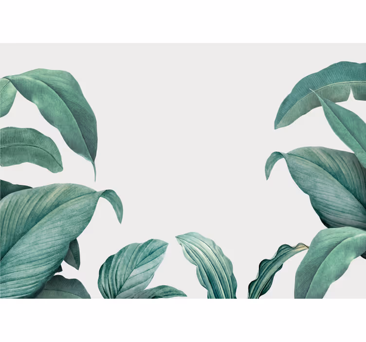 Papel mural naturaleza composición de hojas exuberantes - TenVinilo