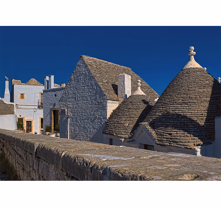 Papel mural ciudades tejados de trulli - TenVinilo