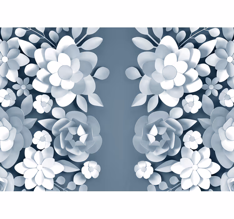 Papel mural flores motivos botánicos elegantes - TenVinilo