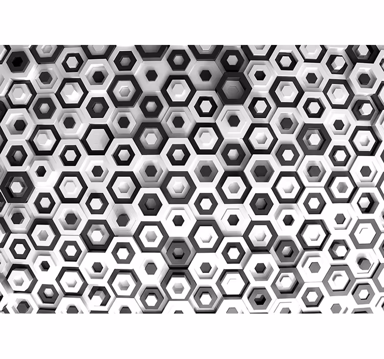 Papel mural textura variación del patrón hexagonal - TenVinilo
