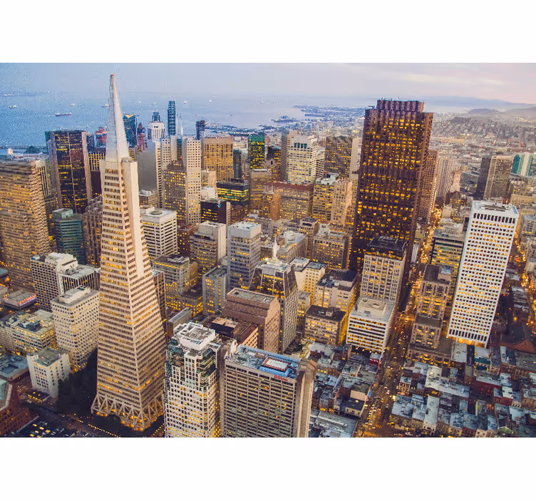 Papel mural ciudades skyline de san francisco - TenVinilo