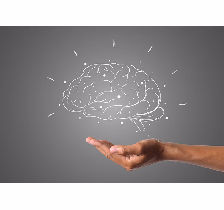 Papel mural frases visualización del concepto cerebral - TenVinilo