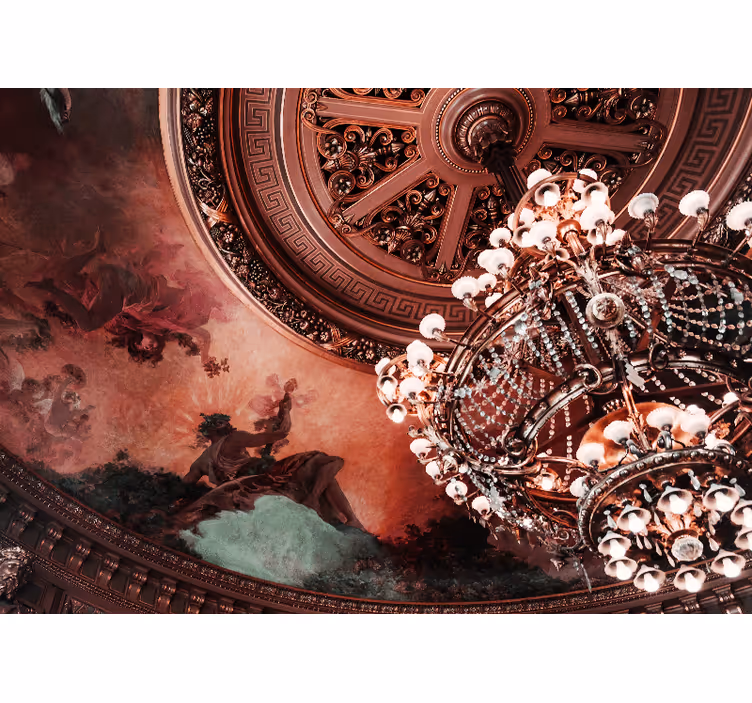 Mural detalle opulento de la lámpara - TenVinilo