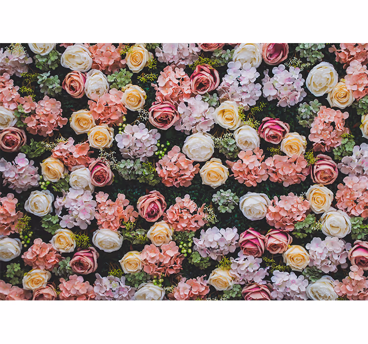 Fotomural flores Flores estilo vintage - TenVinilo