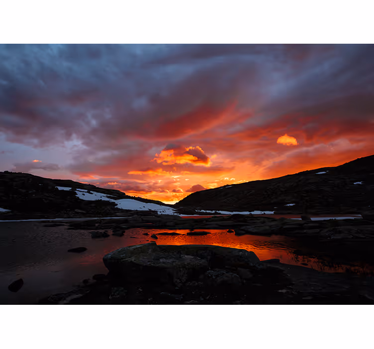 Fotomural naturaleza Lago noruego - TenVinilo