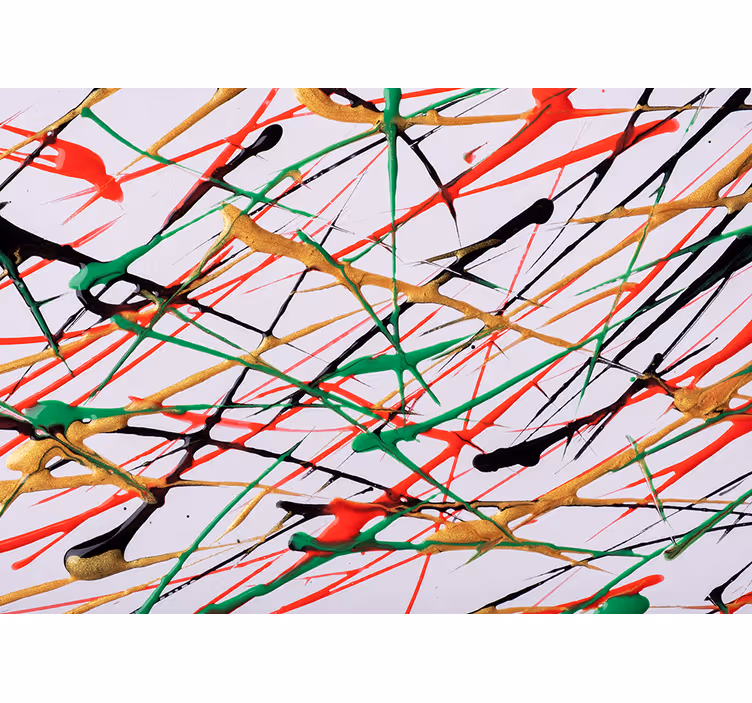 Mural abstracto trazos de pincel energéticos - TenVinilo