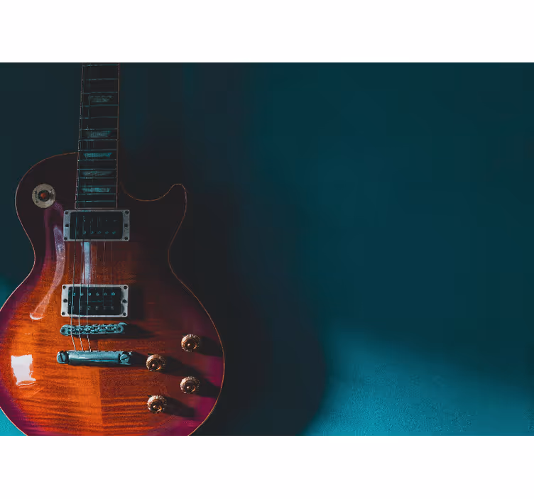 Papel mural música detalle de guitarra eléctrica - TenVinilo