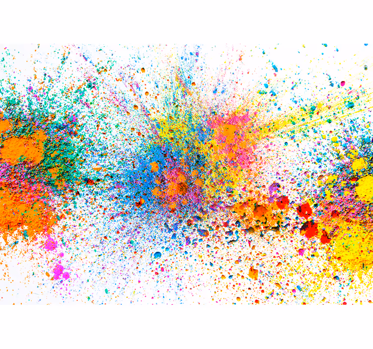 Mural abstracto explosión de color vibrante - TenVinilo