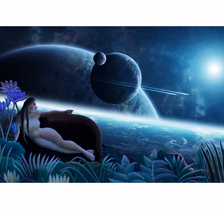 Papel mural fantasía paisaje de ensueño celestial - TenVinilo