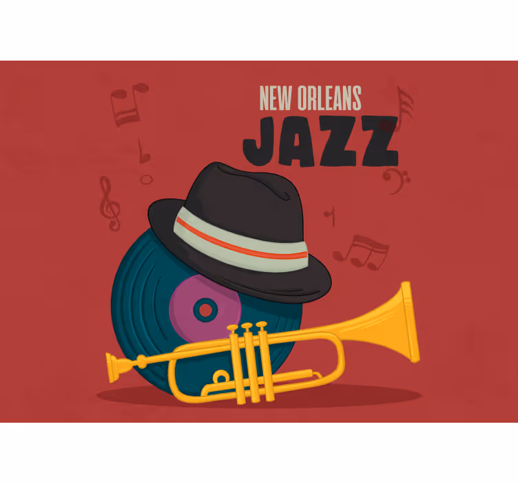 Papel mural música jazz de nueva orleans - TenVinilo