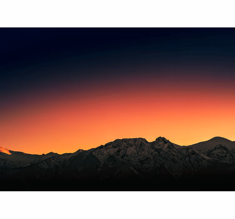 Papel mural montaña crepúsculo majestuoso - TenVinilo
