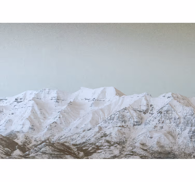 Papel mural montaña paisaje nevado - TenVinilo