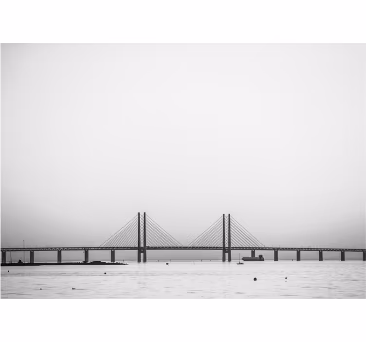 Fotomural ciudad Puente submarino de oresund dinamarca - TenVinilo