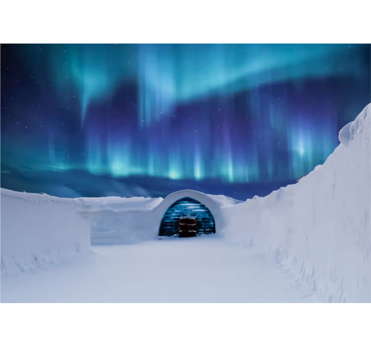 Papel mural paisajes aurora boreal maravilloso - TenVinilo