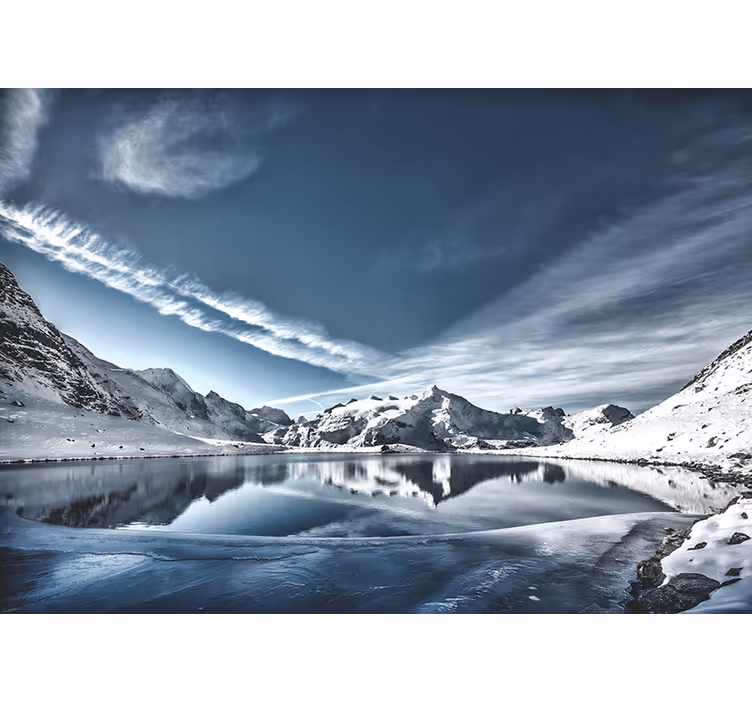 Papel mural montaña majestuoso paisaje glacial - TenVinilo
