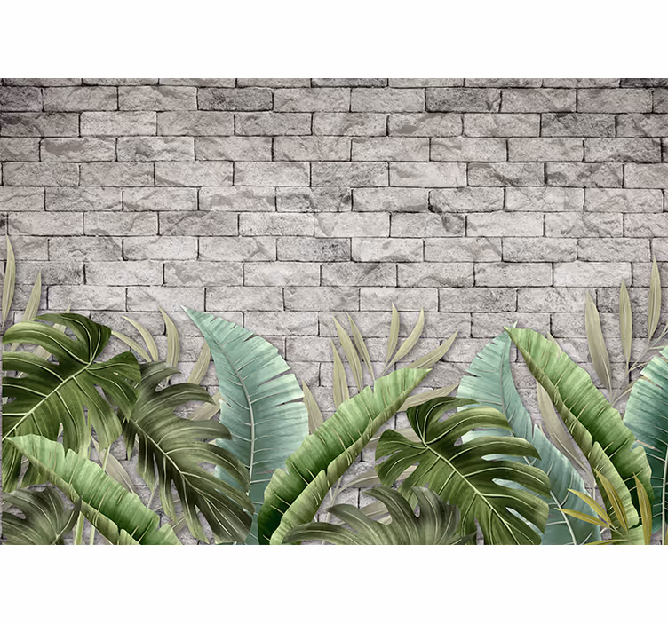 Papel mural naturaleza verdes tropicales exuberantes - TenVinilo